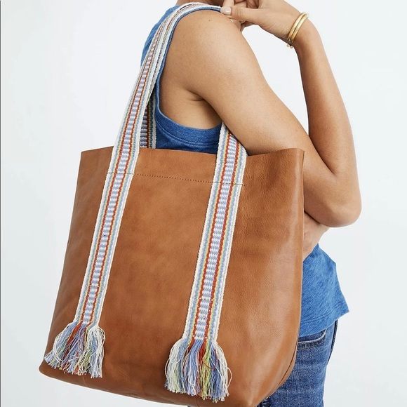 Madewell Medium Transport Tote: Woven Handle - Picture 3 of 10
